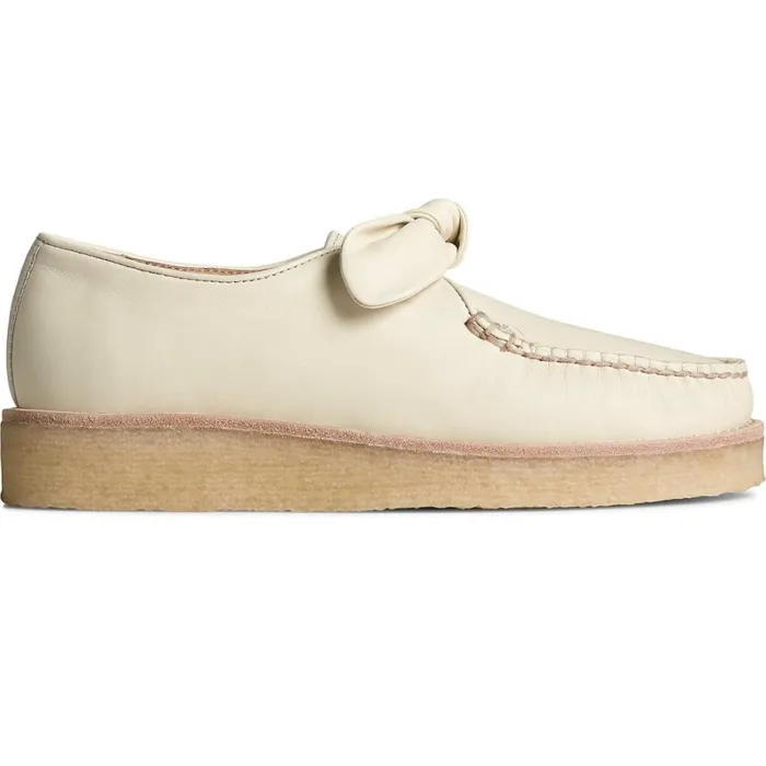 Flats and Loafers Women Sperry Captain039s Crepe Bow Oxford Ivory