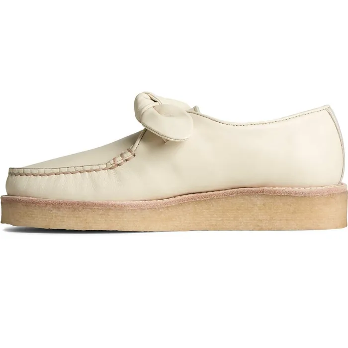 Flats and Loafers Women Sperry Captain039s Crepe Bow Oxford Ivory Flats and Loafers Women Sperry Captain039s Crepe Bow Oxford Ivory