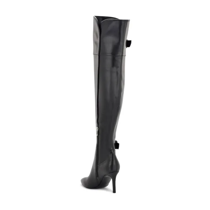 Flye Over The Knee Heeled Boots Black Women Nine West Boots and Booties Flye Over The Knee Heeled Boots Black Women Nine West Boots and Booties