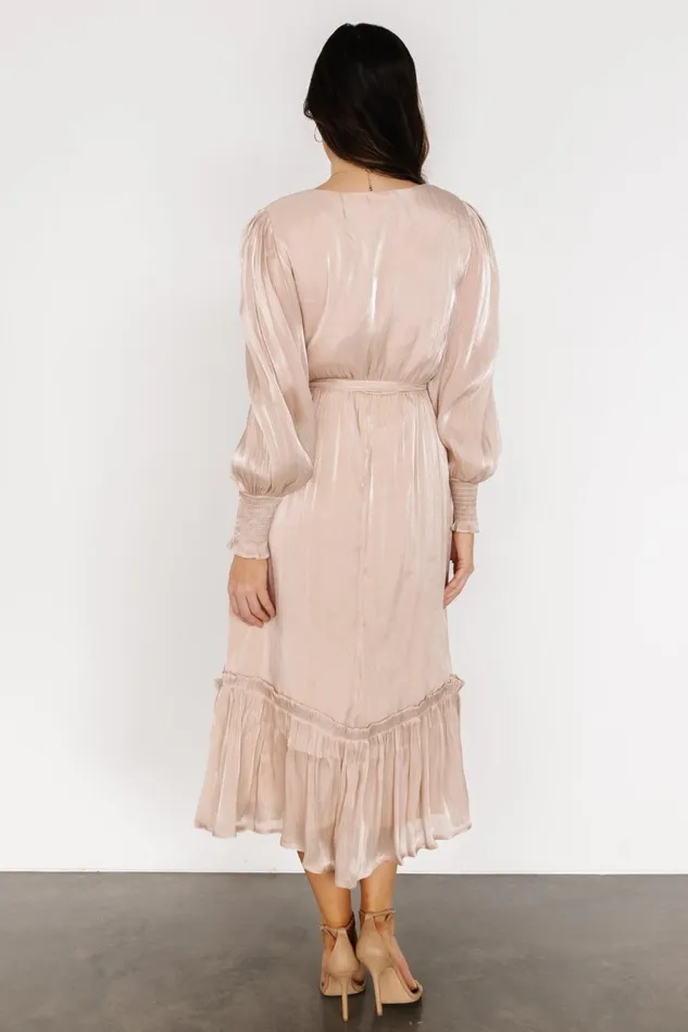 Flynn Midi Dress Champagne Women Baltic Born Midi Dresses Flynn Midi Dress Champagne Women Baltic Born Midi Dresses