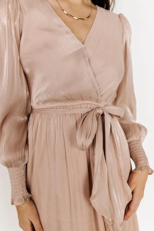Flynn Midi Dress Champagne Women Baltic Born Midi Dresses Flynn Midi Dress Champagne Women Baltic Born Midi Dresses