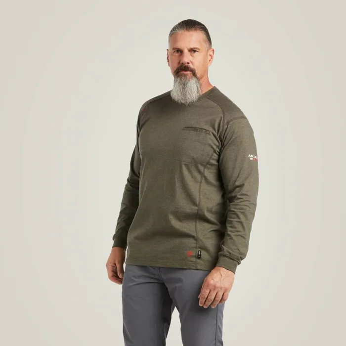 FR Air Rig Life Graphic TShirt Sage Heather Men Ariat TShirts and Polos FR Air Rig Life Graphic TShirt Sage Heather Men Ariat TShirts and Polos