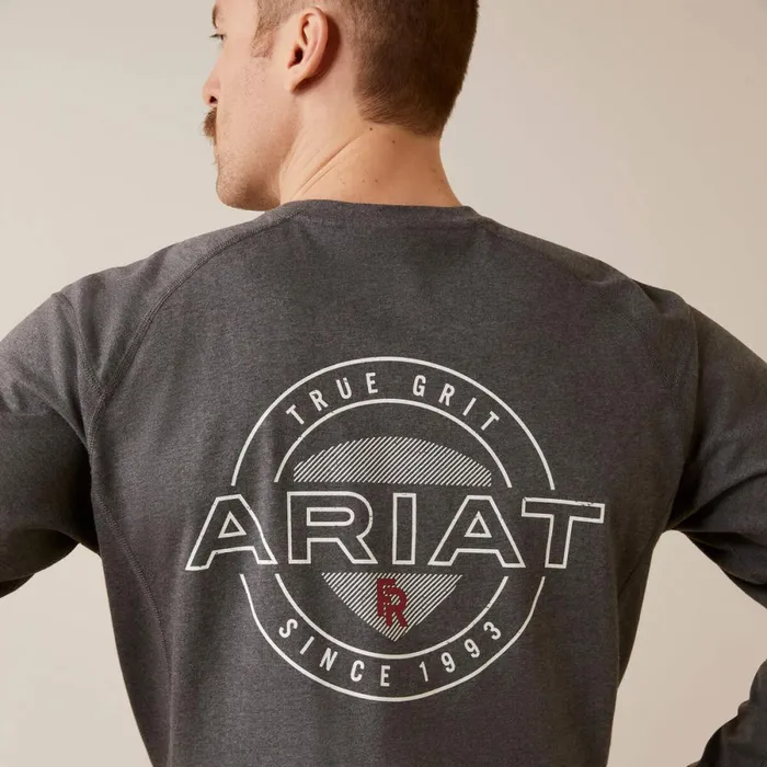 FR Air True Grit TShirt Charcoal Heather Men Ariat TShirts and Polos FR Air True Grit TShirt Charcoal Heather Men Ariat TShirts and Polos