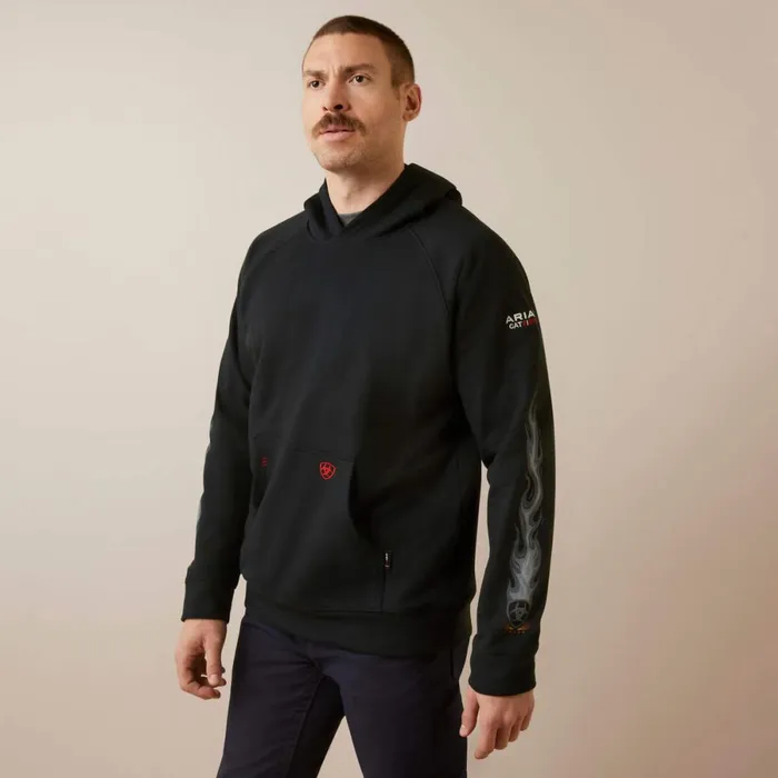 FR DuraStretch Flames Hoodie Black Men Ariat Sweatshirts and Hoodies