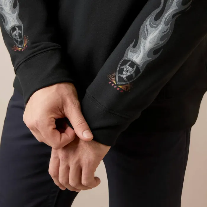 FR DuraStretch Flames Hoodie Black Men Ariat Sweatshirts and Hoodies FR DuraStretch Flames Hoodie Black Men Ariat Sweatshirts and Hoodies