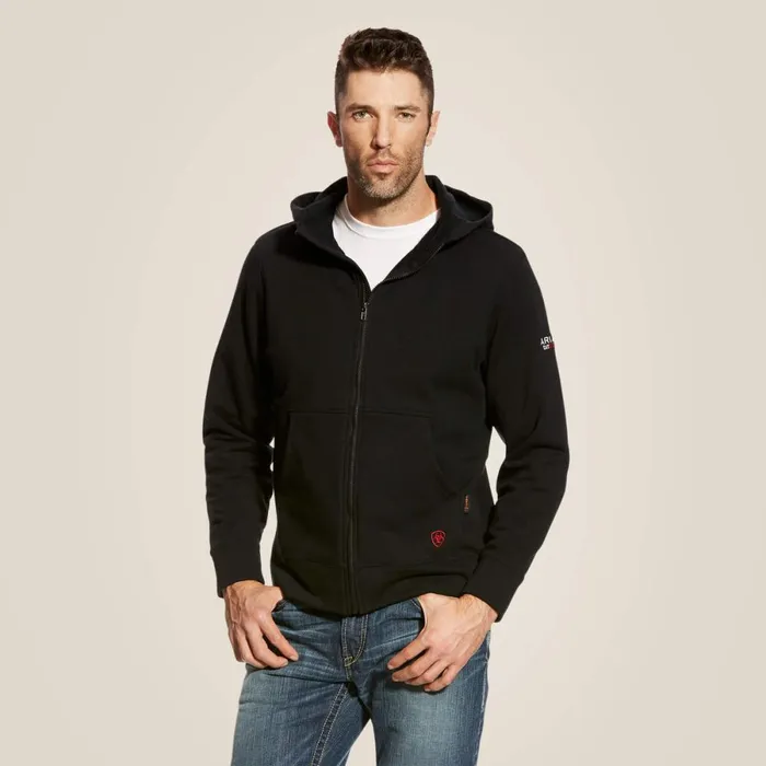 FR DuraStretch Full Zip Hoodie Black Men Ariat Sweatshirts and Hoodies