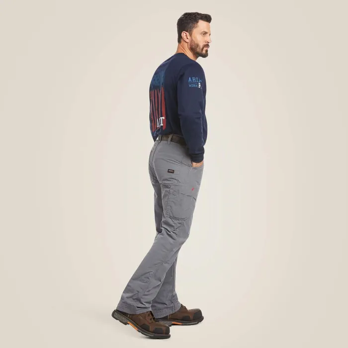 FR M4 Relaxed DuraLight Ripstop Boot Cut Pant Grey Men Ariat Pants and Shorts FR M4 Relaxed DuraLight Ripstop Boot Cut Pant Grey Men Ariat Pants and Shorts