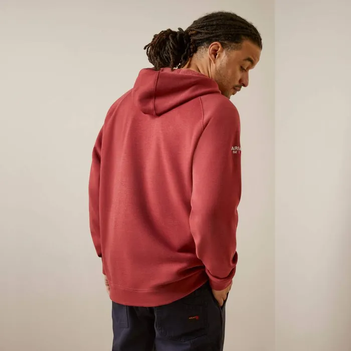 FR Primo Fleece Logo Hoodie Brick Red Men Ariat Sweatshirts and Hoodies FR Primo Fleece Logo Hoodie Brick Red Men Ariat Sweatshirts and Hoodies
