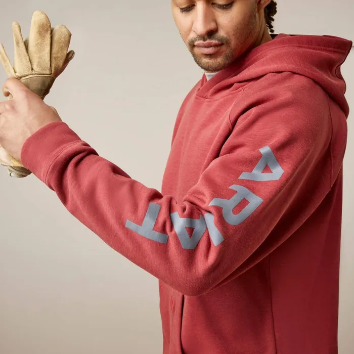 FR Primo Fleece Logo Hoodie Brick Red Men Ariat Sweatshirts and Hoodies FR Primo Fleece Logo Hoodie Brick Red Men Ariat Sweatshirts and Hoodies
