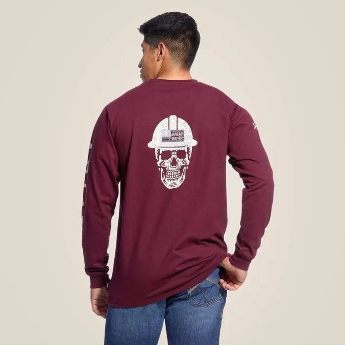FR Roughneck Skull Logo TShirt Malbec Men Ariat TShirts and Polos