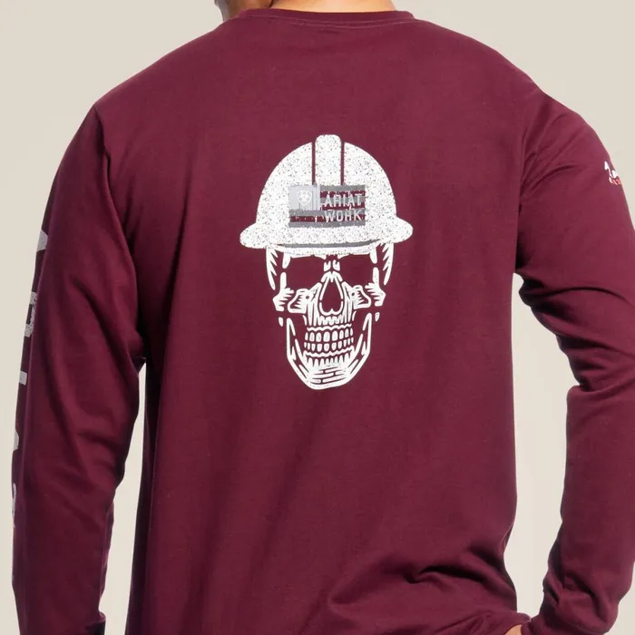 FR Roughneck Skull Logo TShirt Malbec Men Ariat TShirts and Polos FR Roughneck Skull Logo TShirt Malbec Men Ariat TShirts and Polos