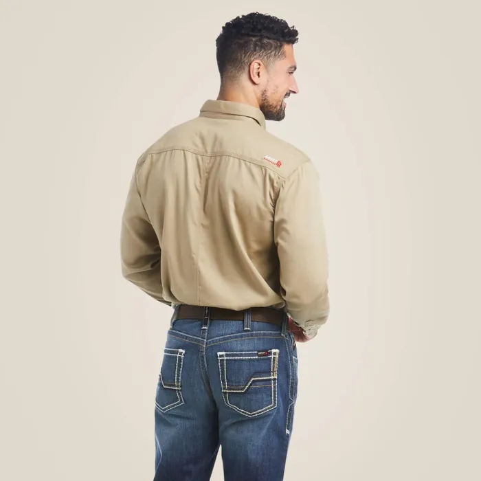 FR Solid Work Shirt Khaki Men Ariat Workwear FR Solid Work Shirt Khaki Men Ariat Workwear