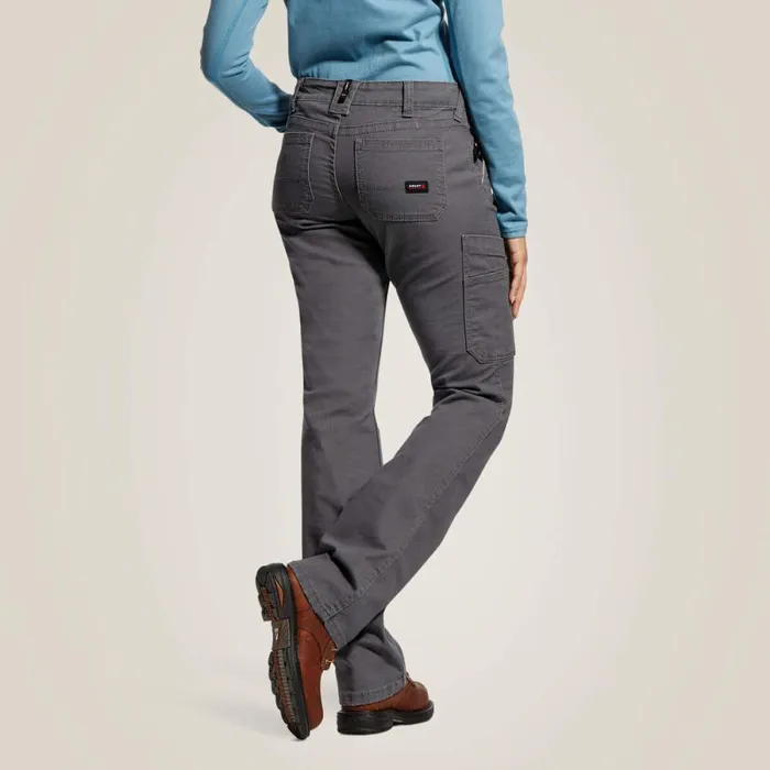 FR Stretch DuraLight Canvas Stackable Straight Leg Pant Iron Grey Women Ariat Pants and Shorts FR Stretch DuraLight Canvas Stackable Straight Leg Pant Iron Grey Women Ariat Pants and Shorts