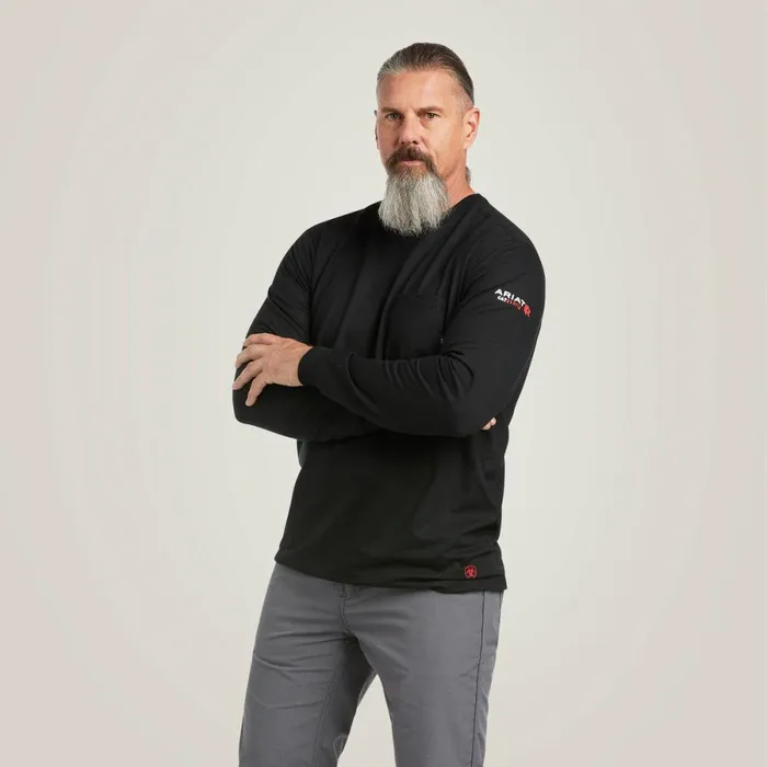 FR Stretch Logo TShirt Blacklime Men Ariat TShirts and Polos FR Stretch Logo TShirt Blacklime Men Ariat TShirts and Polos
