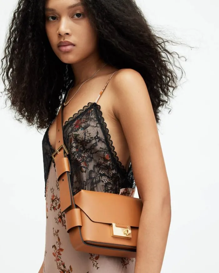 Frankie 3In1 Leather Bag Desert Tan Women AllSaints Handbags and Wallets