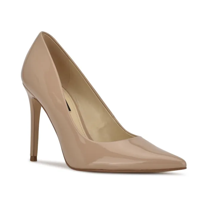 Fresh Pointy Toe Pumps Antique Taupe Patent Women Nine West Pumps Fresh Pointy Toe Pumps Antique Taupe Patent Women Nine West Pumps