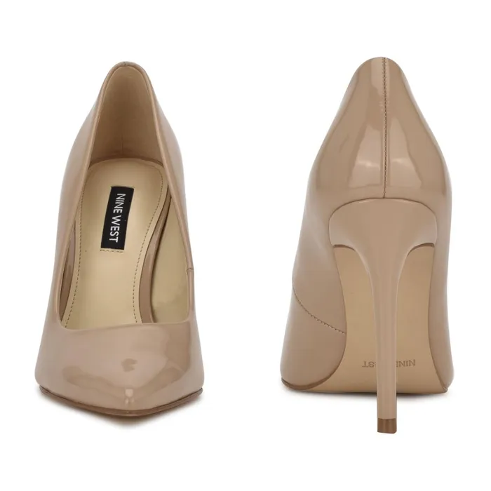 Fresh Pointy Toe Pumps Antique Taupe Patent Women Nine West Pumps Fresh Pointy Toe Pumps Antique Taupe Patent Women Nine West Pumps