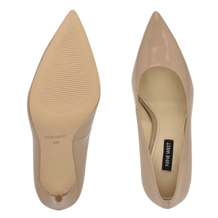 Fresh Pointy Toe Pumps Antique Taupe Patent Women Nine West Pumps Fresh Pointy Toe Pumps Antique Taupe Patent Women Nine West Pumps