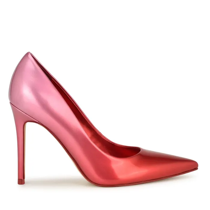 Fresh Pointy Toe Pumps Red And Pink Ombre Women Nine West Pumps