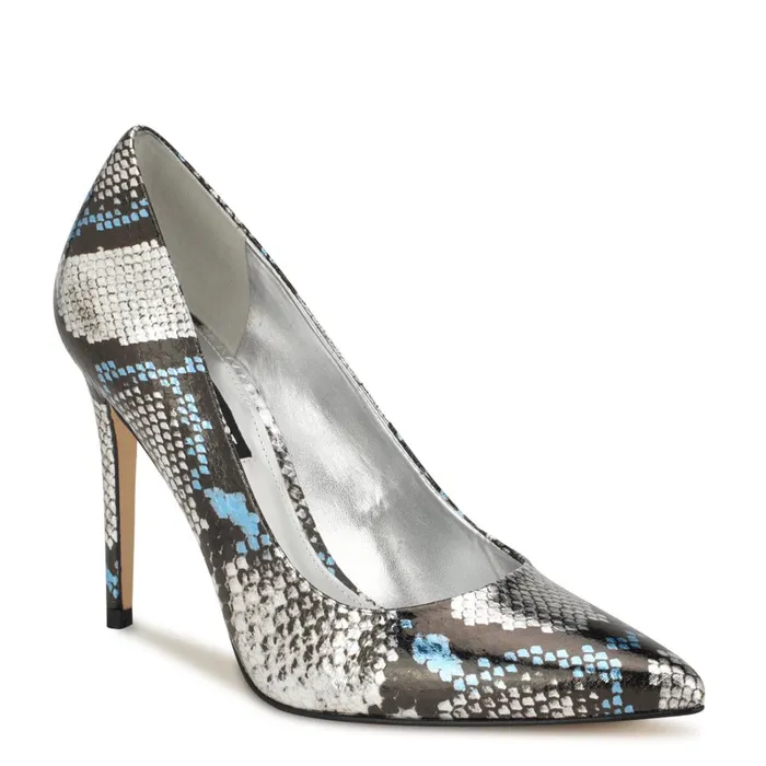 Fresh Pointy Toe Pumps Silverblue Snake Women Nine West Pumps Fresh Pointy Toe Pumps Silverblue Snake Women Nine West Pumps