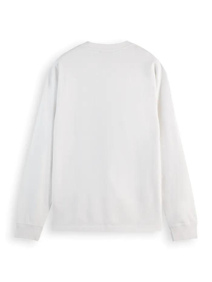 Front Artwork Relaxed Fit Long Sleeve Tshirt White Men Scotch and Soda Sweatshirts and Hoodies Front Artwork Relaxed Fit Long Sleeve Tshirt White Men Scotch and Soda Sweatshirts and Hoodies