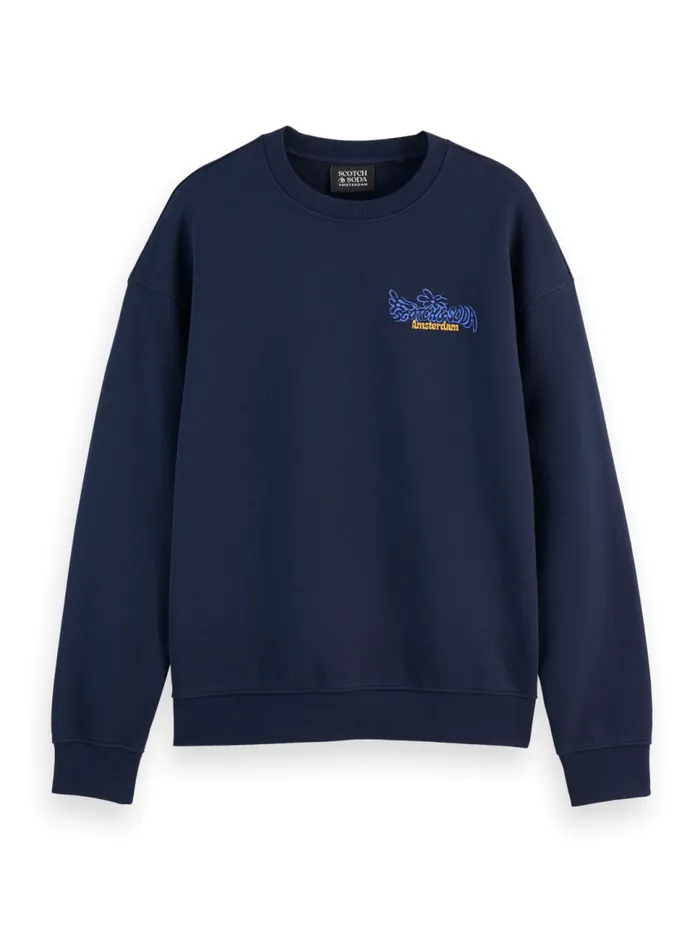 FRONT BACK ARTWORK SWEATSHIRT Black Men Scotch and Soda Sweatshirts and Hoodies FRONT BACK ARTWORK SWEATSHIRT Black Men Scotch and Soda Sweatshirts and Hoodies