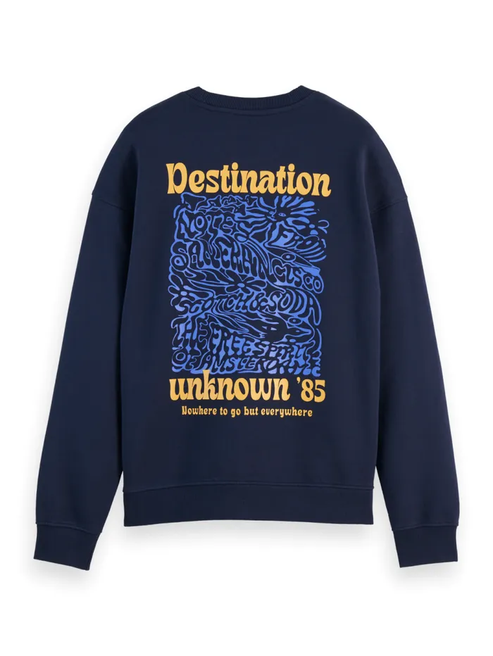 FRONT BACK ARTWORK SWEATSHIRT Black Men Scotch and Soda Sweatshirts and Hoodies FRONT BACK ARTWORK SWEATSHIRT Black Men Scotch and Soda Sweatshirts and Hoodies