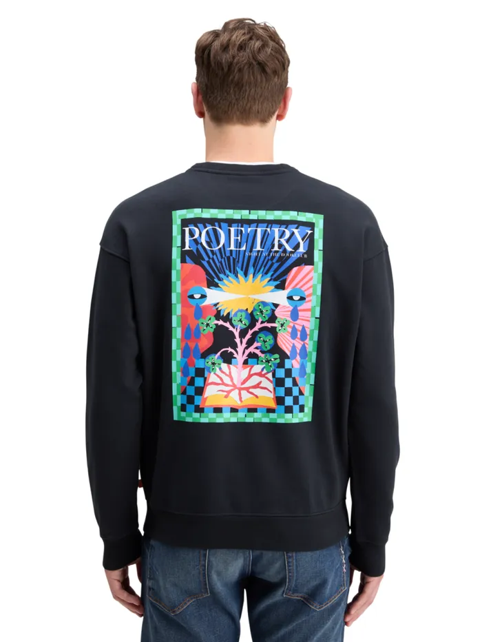 FRONT BACK ARTWORK SWEATSHIRT Black Men Scotch and Soda Sweatshirts and Hoodies FRONT BACK ARTWORK SWEATSHIRT Black Men Scotch and Soda Sweatshirts and Hoodies