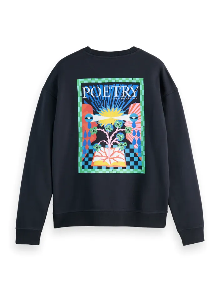 FRONT BACK ARTWORK SWEATSHIRT Black Men Scotch and Soda Sweatshirts and Hoodies FRONT BACK ARTWORK SWEATSHIRT Black Men Scotch and Soda Sweatshirts and Hoodies