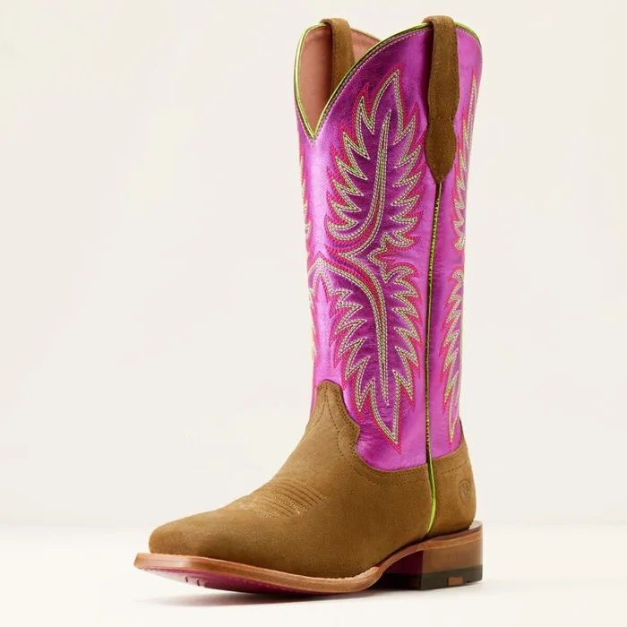 Frontier Calamity Jane Western Boot Dijon Roughoutelectric Raspberry Women Ariat Western Boots
