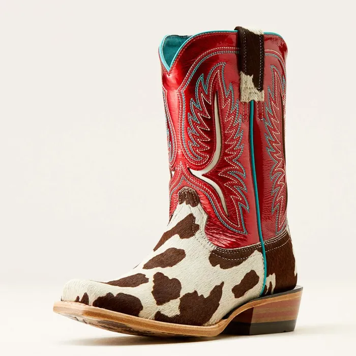 Futurity Colt Western Boot Cowtown Hair Onruby Red Patent Women Ariat Western Boots