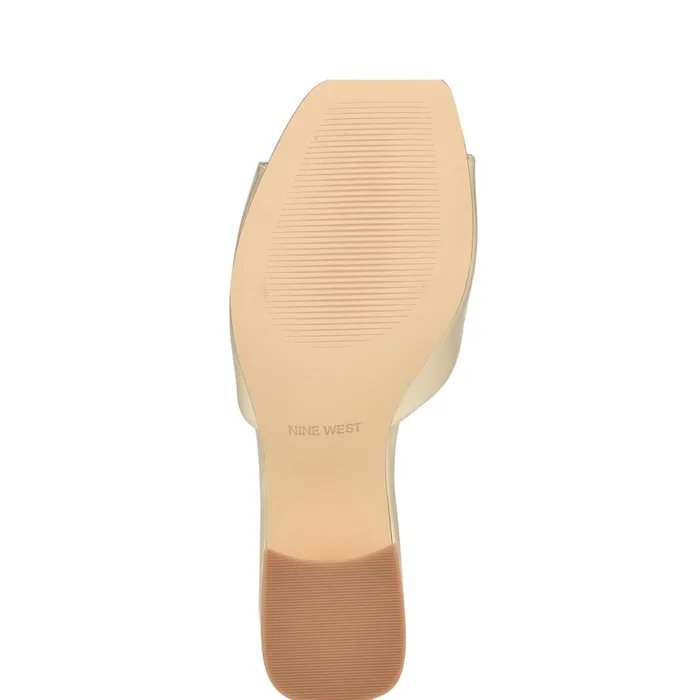 Gagen Slide Sandals Platino Women Nine West Dress Gagen Slide Sandals Platino Women Nine West Dress