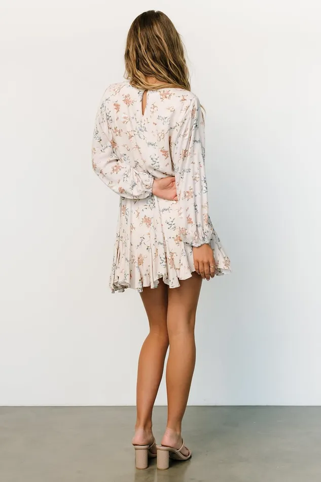 Galia Mini Dress Beige Floral Women Baltic Born Short Dresses Galia Mini Dress Beige Floral Women Baltic Born Short Dresses