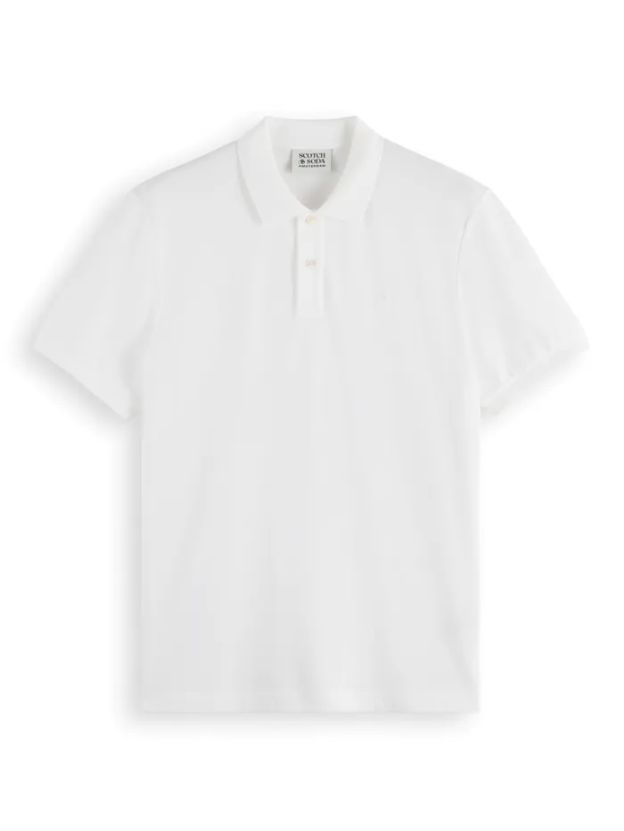 GARMENTDYED SHORTSLEEVED PIQUE POLO Grey Melange Kids Scotch and Soda Polo039s