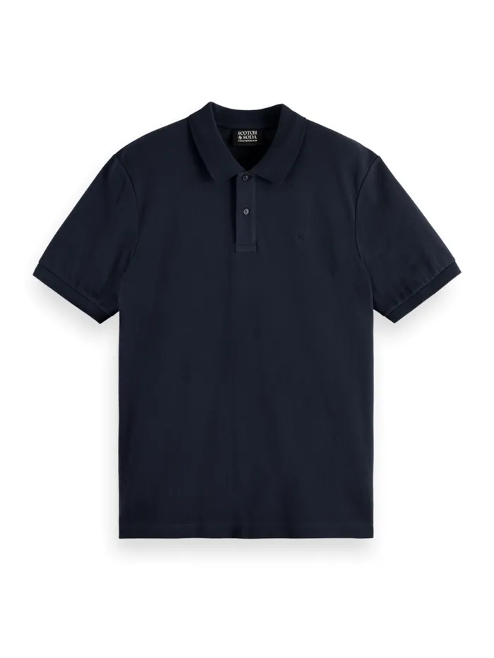 GARMENTDYED SHORTSLEEVED PIQUE POLO Grey Melange Kids Scotch and Soda Polo039s