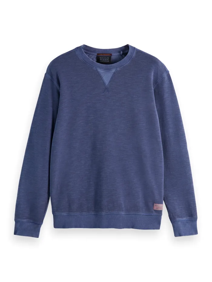 GARMENT DYED STRUCTURED SWEATSHIRT Moss Green Men Scotch and Soda Sweatshirts and Hoodies GARMENT DYED STRUCTURED SWEATSHIRT Moss Green Men Scotch and Soda Sweatshirts and Hoodies