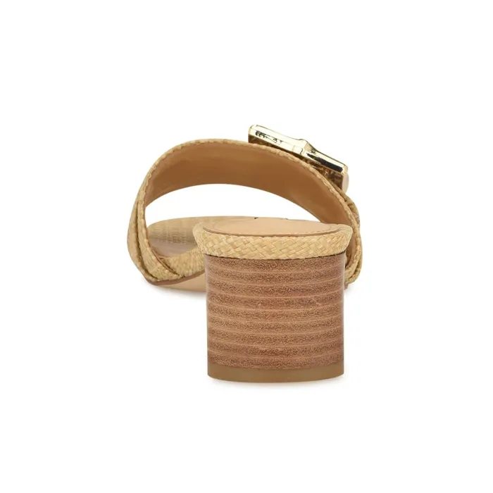 Garta Buckle Slide Sandals Light Natural Raffia Women Nine West Low Heel Garta Buckle Slide Sandals Light Natural Raffia Women Nine West Low Heel
