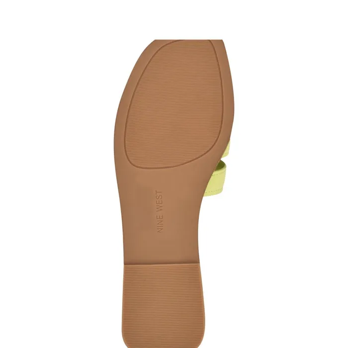 Geena Flat Slide Sandals Yellowblue Women Nine West Flats Geena Flat Slide Sandals Yellowblue Women Nine West Flats