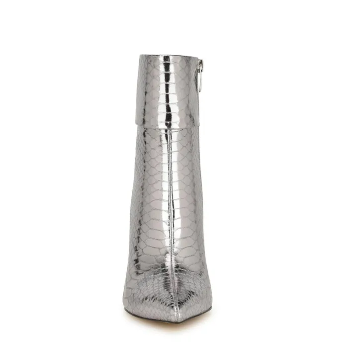 Gemms Dress Booties Pewter Snake Women Nine West Boots and Booties Gemms Dress Booties Pewter Snake Women Nine West Boots and Booties