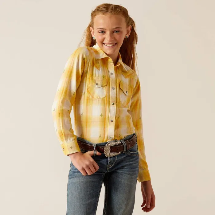 Glenrock Shirt Cactus Dobby Kids Ariat Button Down Shirts