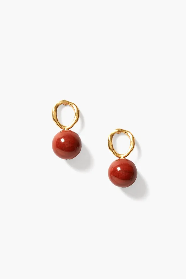 Globe Stud Earrings Red Jasper Women Chan Luu Earrings