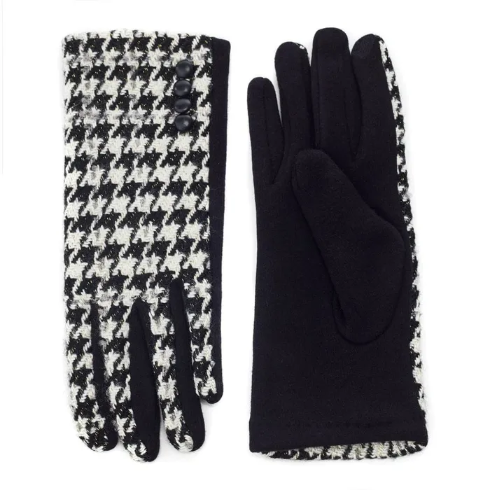 Gloves Women Moda In Pelle Blairglove BlackWhite Textile