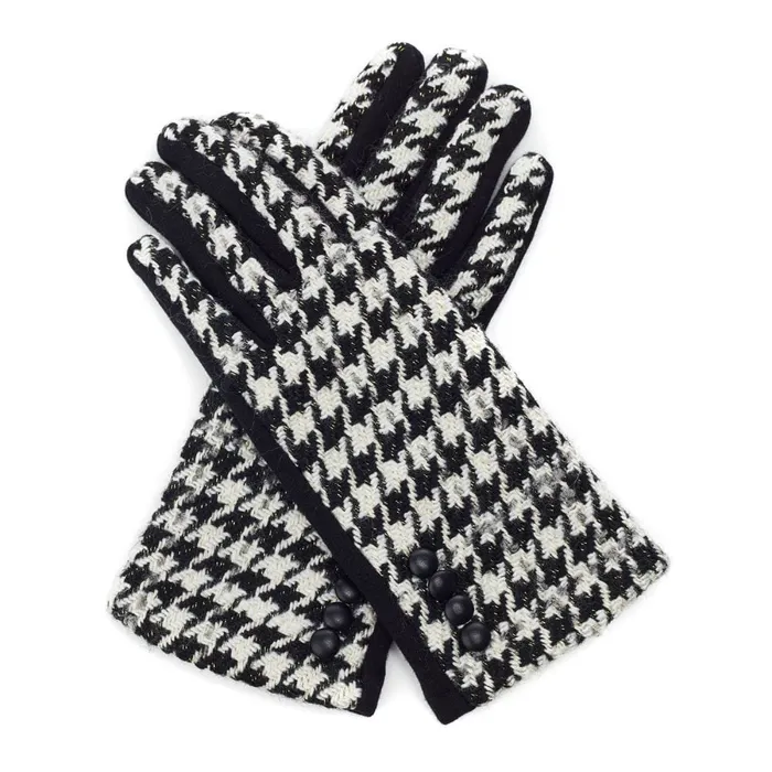 Gloves Women Moda In Pelle Blairglove BlackWhite Textile Gloves Women Moda In Pelle Blairglove BlackWhite Textile