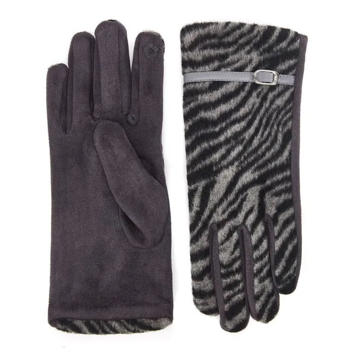 Gloves Women Moda In Pelle Faye Gloves Charcoal Porvair