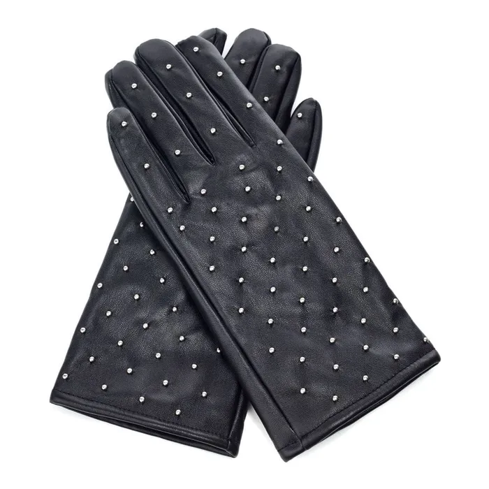 Gloves Women Moda In Pelle Stellaglove Black Porvair Gloves Women Moda In Pelle Stellaglove Black Porvair
