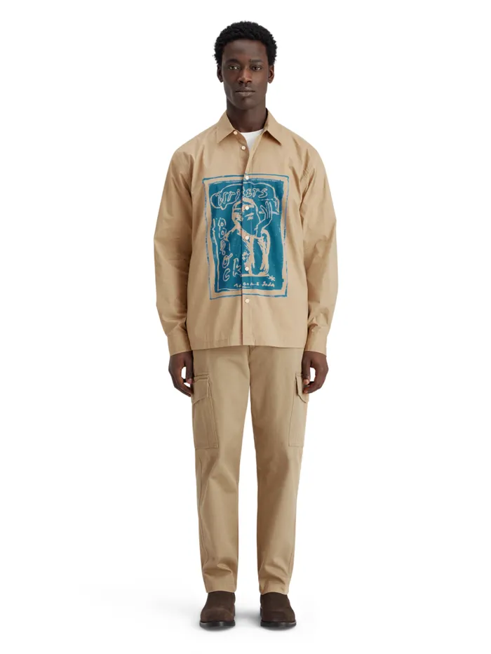 Graphic Shirt Desert Sand Men Scotch and Soda Shirts