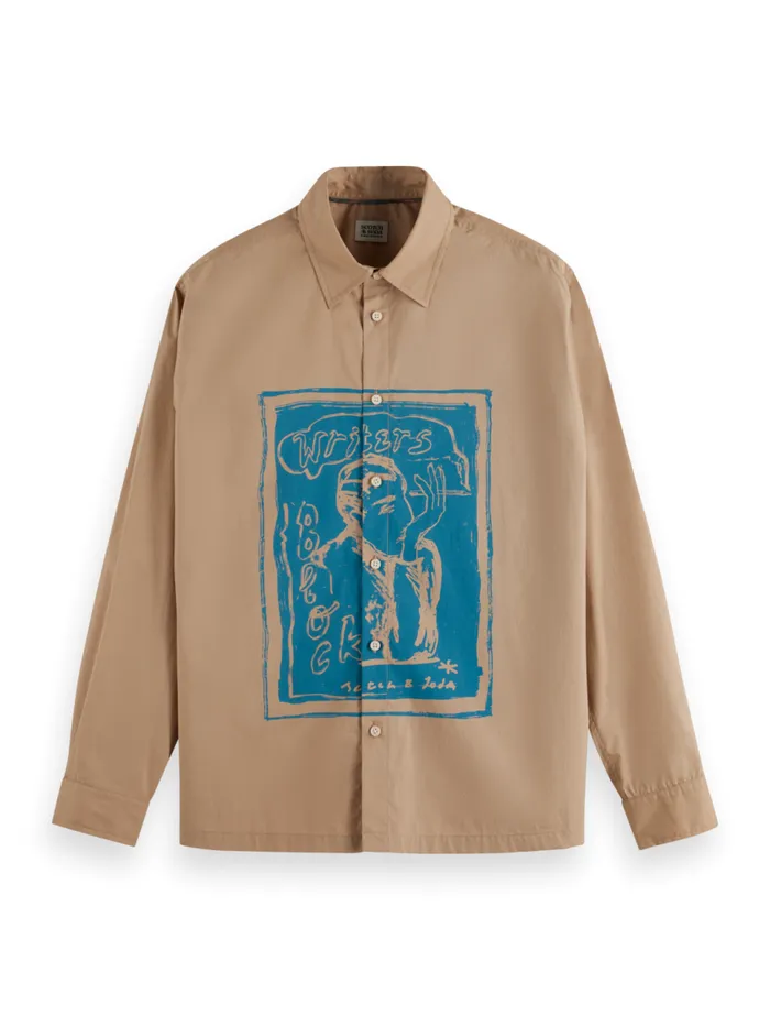 Graphic Shirt Desert Sand Men Scotch and Soda Shirts