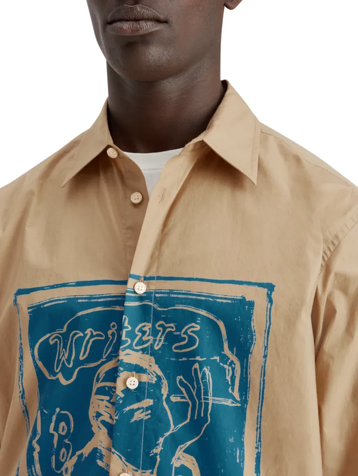 Graphic Shirt Desert Sand Men Scotch and Soda Shirts