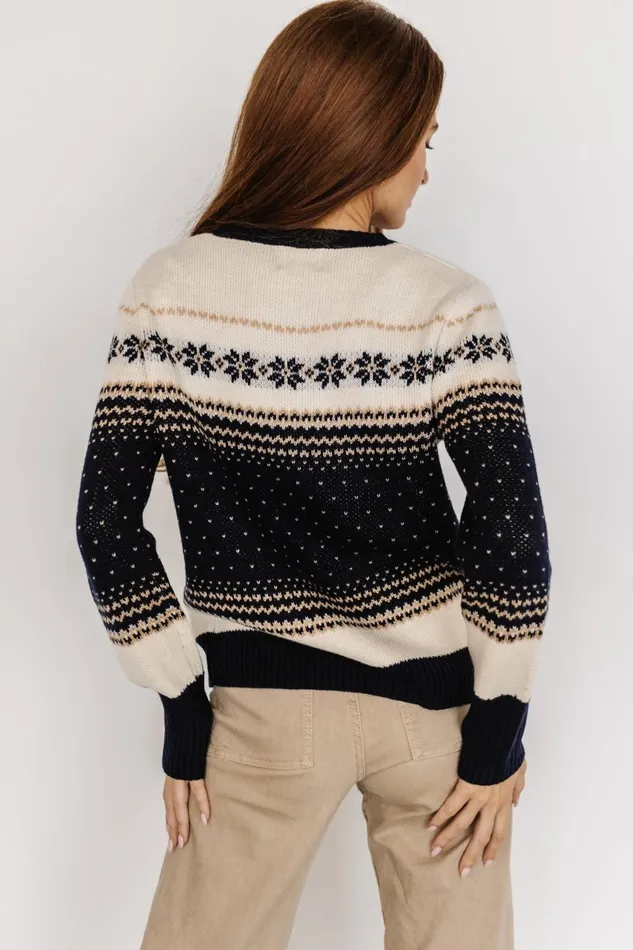 Griffin Knit Sweater Navy Multi Women Baltic Born Sweaters Griffin Knit Sweater Navy Multi Women Baltic Born Sweaters