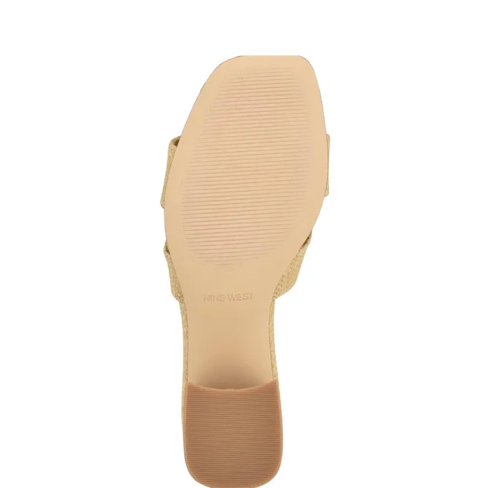 Griselda Block Heel Sandals Light Natural Raffia Women Nine West Heeled Griselda Block Heel Sandals Light Natural Raffia Women Nine West Heeled